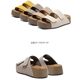 2025 Spring and Summer Frosted Genuine Leather Velcro Cork Thick Bottom Birkenneth Shoes Summer New Beach Sandals
