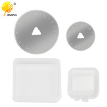 切割圆刀片切橡胶塑料条28/45mm带刻度裁布刀扁皮筋分切滚轮刀片