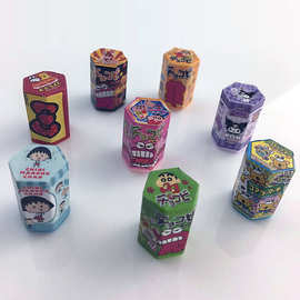 树脂迷你卡通立体六边行饼干巧克力盒子娃娃屋夜光灯DIY饰品配件