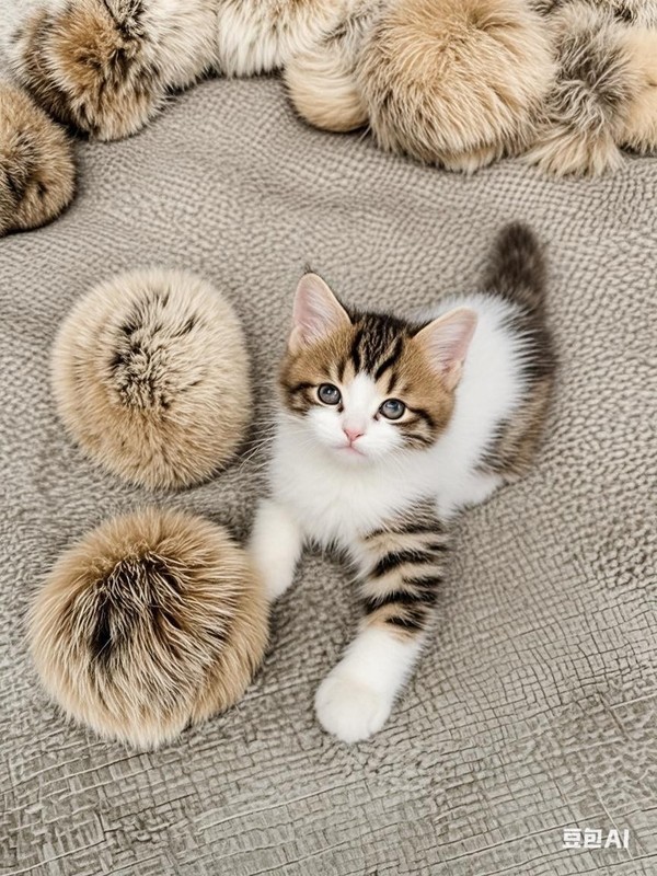 現物8cm天然色の本物のウサギの毛皮の毛玉が猫の豊容のおもちゃを笑わせます。|undefined