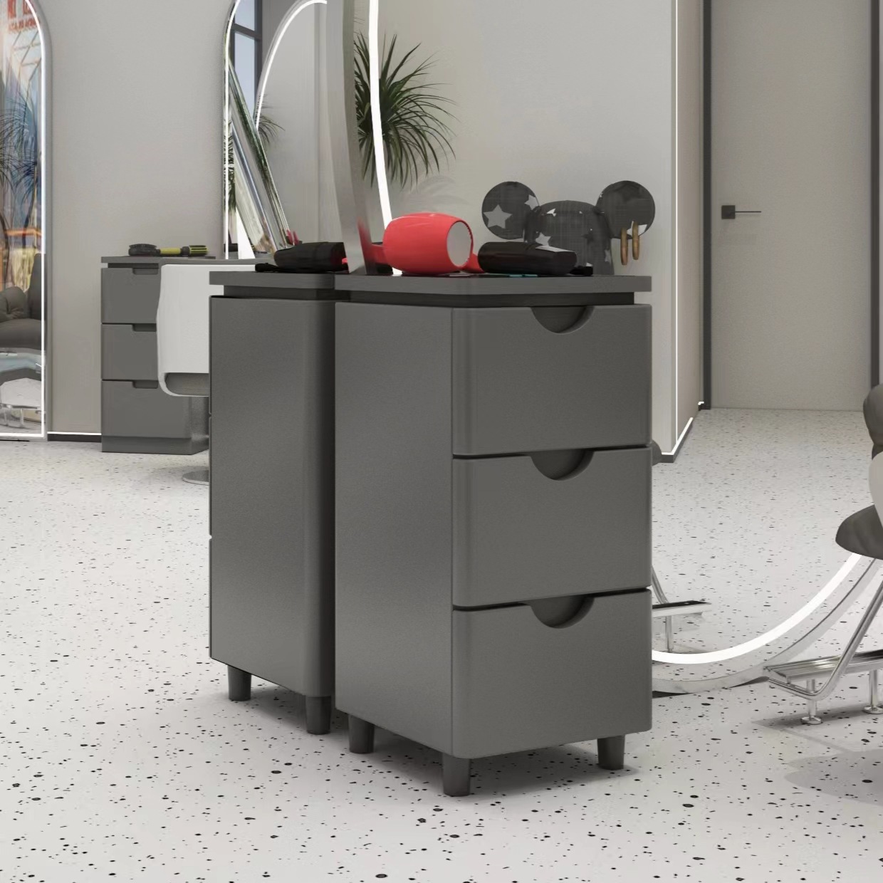 Gabinete de herramientas de peluquería de alta calidad Gabinete de herramientas de peluquería tablero de herramientas de almacenamiento de banda de armario
