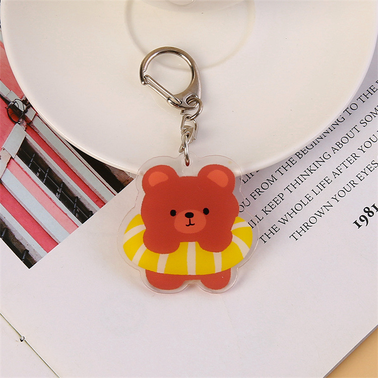 Insアニメかわいい熊動物アクリルキーホルダー卸売り学生カバン掛けアクセサリープレゼント|undefined