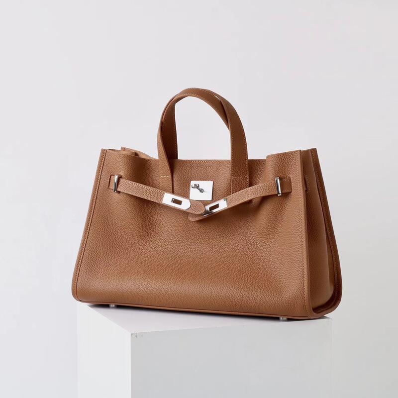 New Commuter Bag, Large Leather Bag, Handbag, Tote, Genuine Leather Commuter Shoulder Bag, Crossbody Bag, Computer Bag