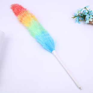 Factory Direct Supply of Colorful Ultra-Fine Plastic Feather Duster Bendable Cleaning Brush Household Electrostatic Dust Duster Wholesale