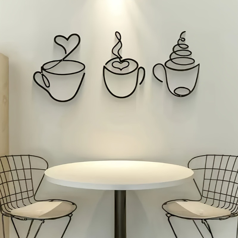 Decoración de Pared para Café en Hierro de Metal Cortado por Láser