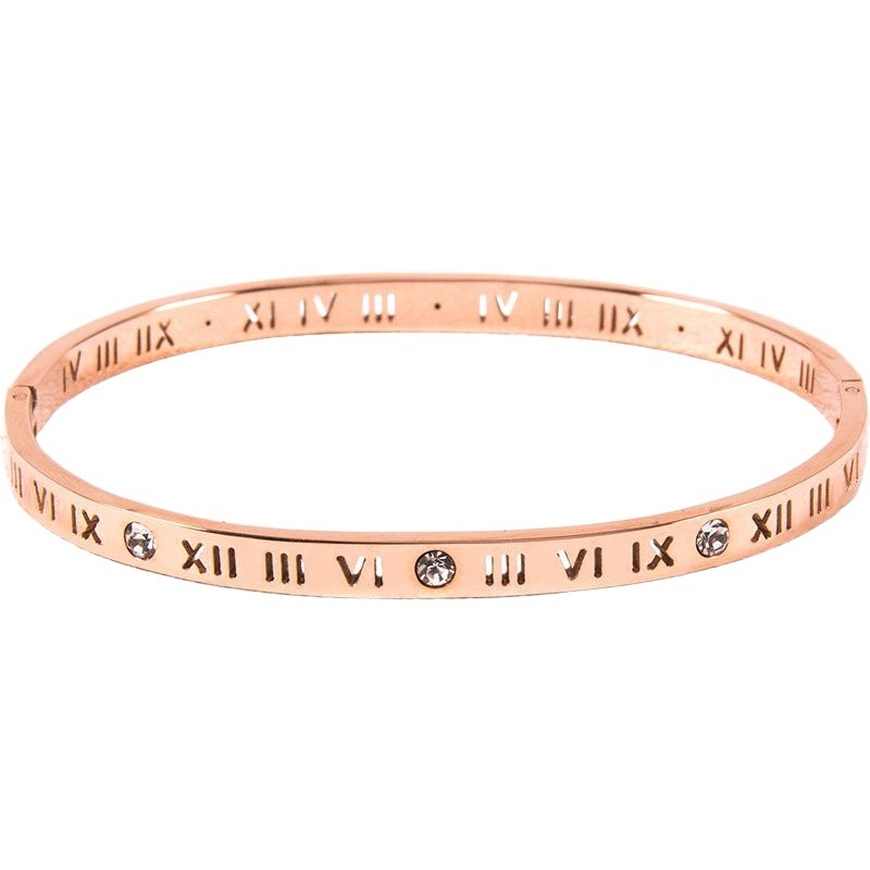 Pulsera de acero de titanio Personalidad de moda Pulsera romana que no se desvanece Pulsera de mujer simple coreana con joyas para hombres Europa y América
