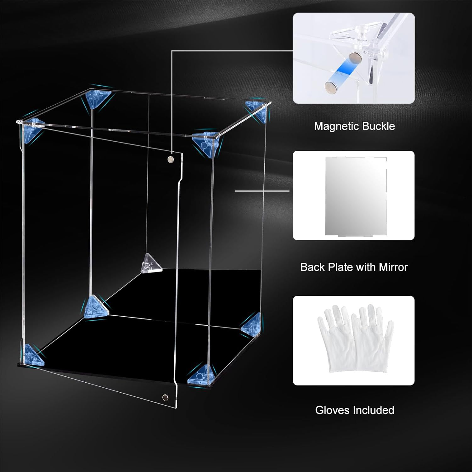 Acrylic figure dust-proof protective cover model toy storage display cabinet transparent magnetic door showcase custom