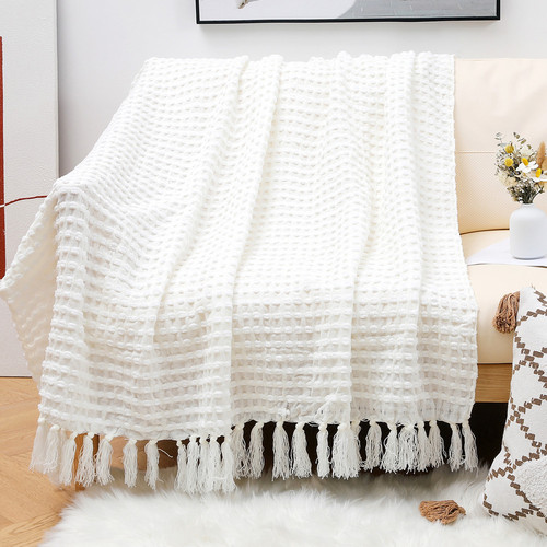 Nordic fringe knit throw blanket, office air conditioning nap blanket, shawl throw blanket, sofa leisure blanket, small throw blanket