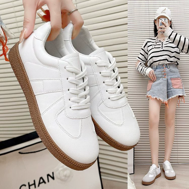 2024 весна, лето, осень и зимний сезон новая женская обувь женская доска студенческая обувь маленькая белая обувь низкий размер круглой головы