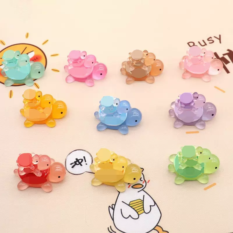 夜光小乌龟玩具摆件卡通模型彩色盲袋盒仿真公仔小动物玩偶对对碰