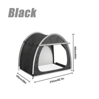 Storage Tent Quick-Open No-Setup — Avtomobil dam çadırları - large-black-oxford-cloth-210150165cm-1-2-vehicles