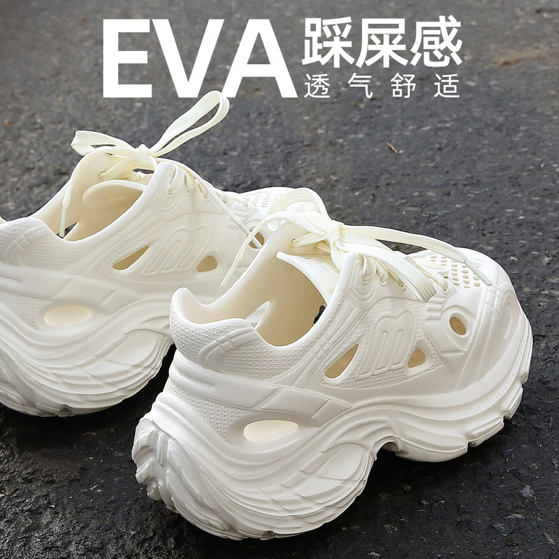 Thick-Soled Clogs for Women, Summer Fashion, Lace-Up, Arch Support, Super Soft, Non-Slip, Children's Sandals Wholesale