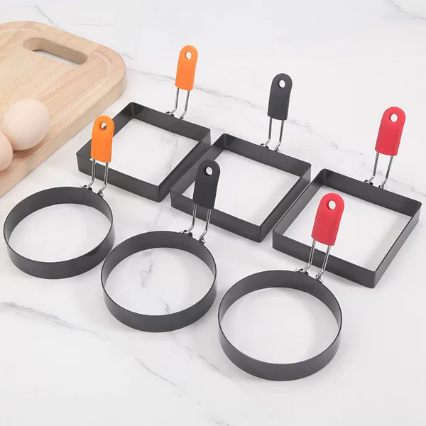 Omelette Burger Meatloaf Mold Thickened Stainless Steel Non-stick Round Omelette Home Kitchen Gadgets