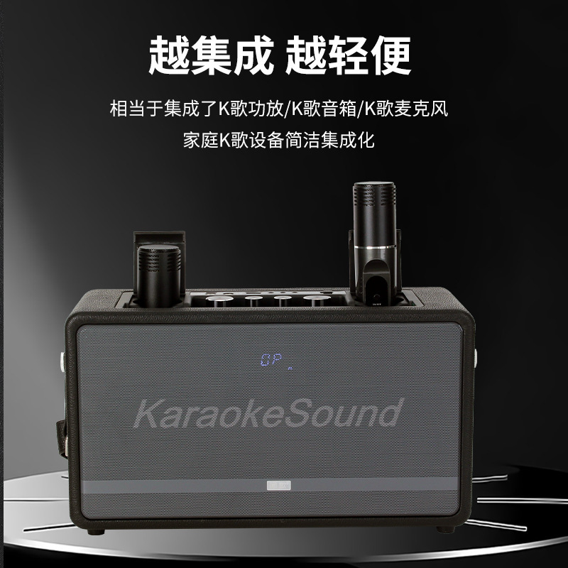 W450S モバイル KTV スピーカー内蔵デュアルワイヤレスデュアルマイク屋外カラオケエンターテイメントスピーカー OTG ライブサウンドカード付き|undefined