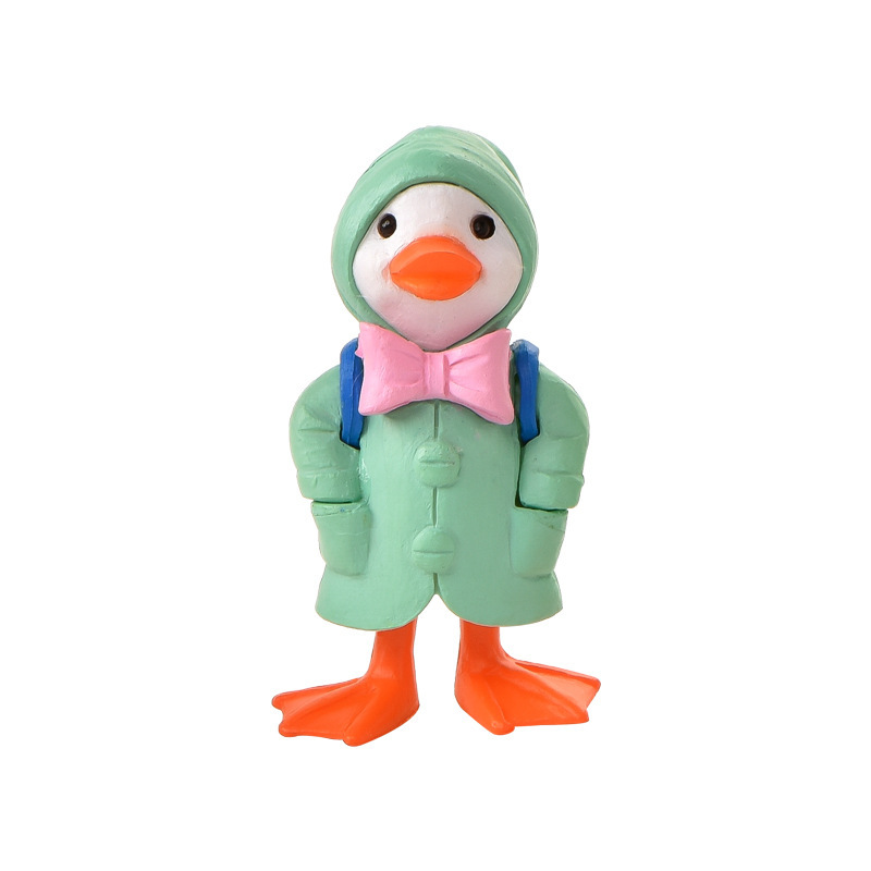 Directo de fábrica impermeable pato micro paisaje DIY jardinería decoración paraguas impermeable lindo pato artesanías de plástico