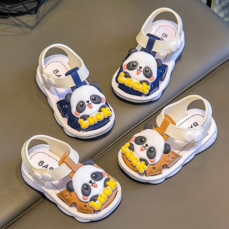 Sandalias para bebés de verano zapatos para niños sandalias para niñas princesas zapatos para bebés con suela suave sandalias para niños pandas