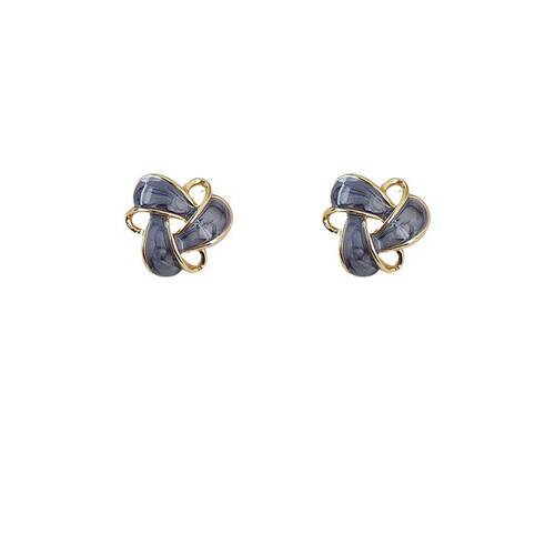 Small fresh blue oil drop earrings retro literary fashion temperament earrings niche high-end whitening earrings wholesale