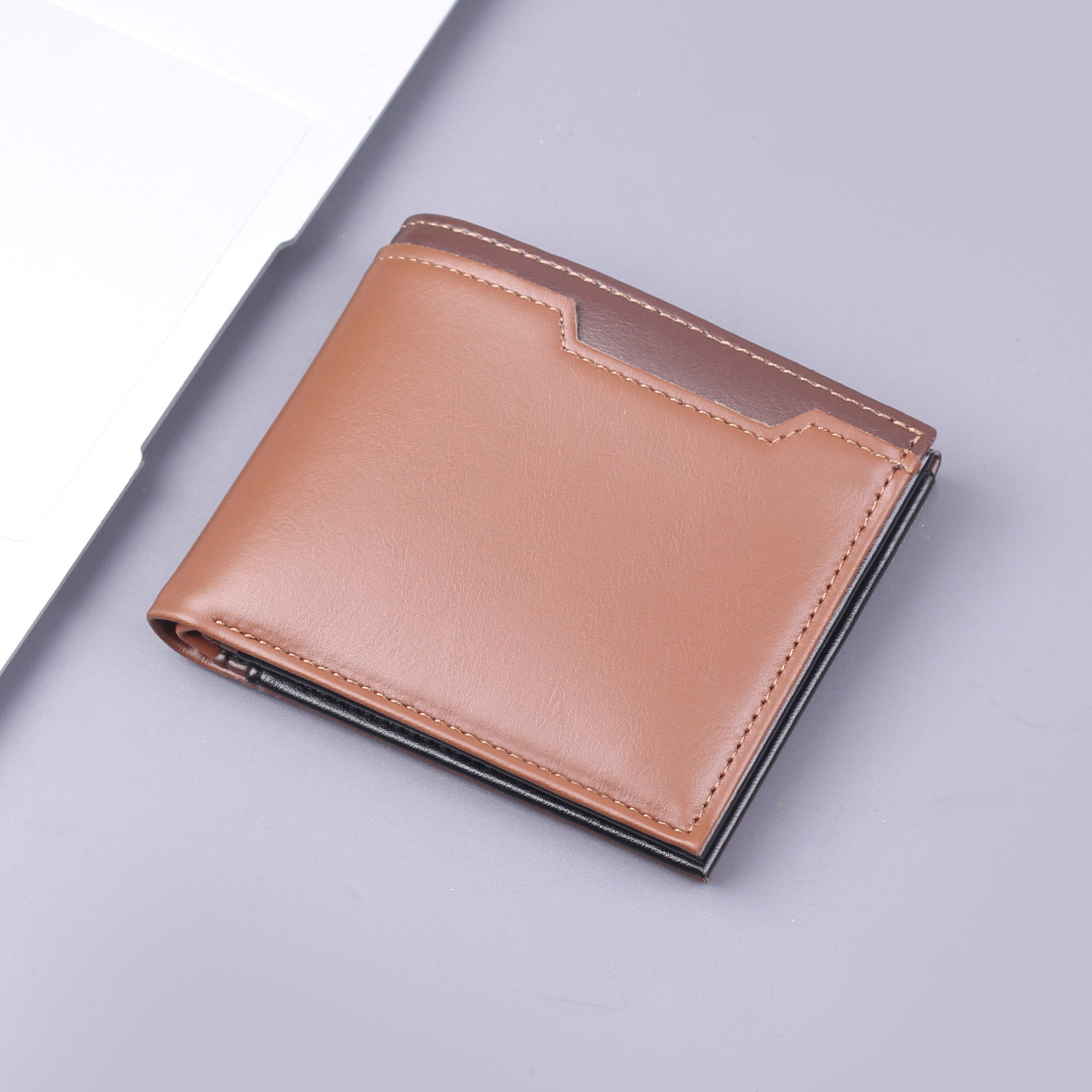 Cartera corta de hombre, bolsa de tarjetas de hombre en una nueva universidad masculina 9 cartera de tarjetas, simple al por mayor