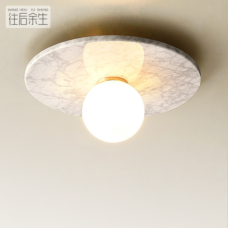 Natural Marble Nordic Villa Corridor Ceiling Lamp Designer Homestay Art Creative Personality Averade Lamps Natural Marble Nordic Villa Corridor Ceiling Lamp Designer Homestay Art Creative Personality Averade Lamps