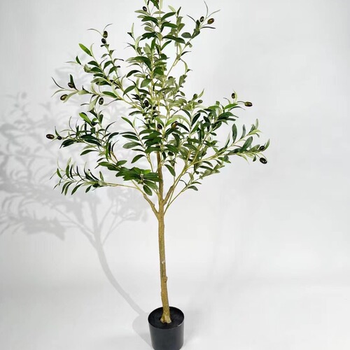 Ins-style Nordic simulated green plant pot, olive tree, living room floor-standing large plant, home office decoration, display