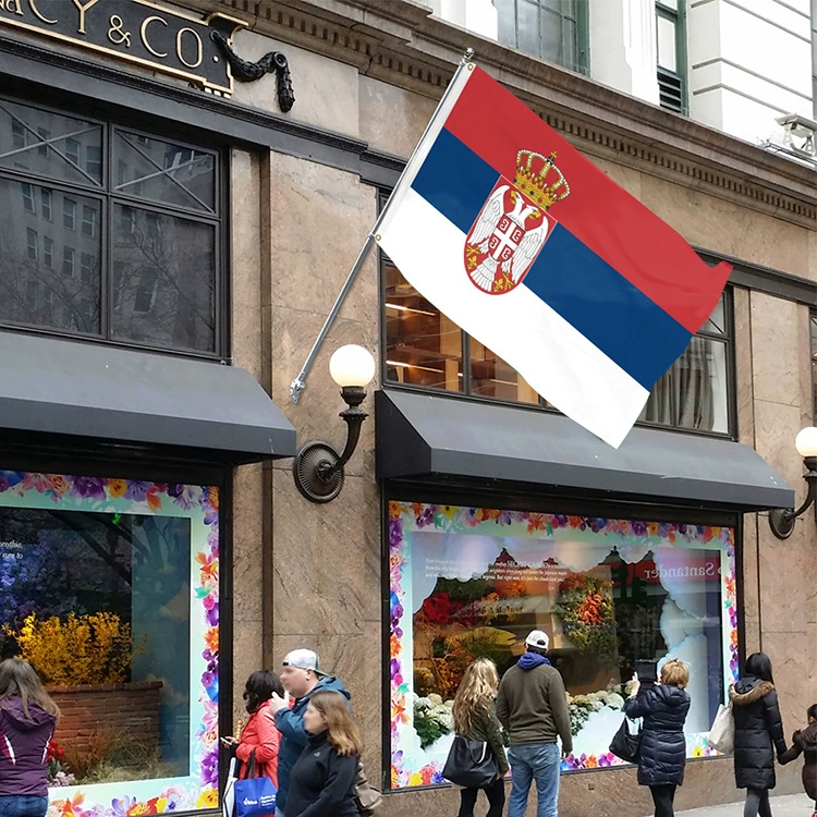 Кросс-бордер Амазон Сербский флаг 90x150 см 100% полиэстер Сербский мировой флаг