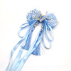 Hairgrip from pearl with bow, three dimensional hair accessory, children's Hanfu, with embroidery, Chinese style