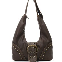 跨境复古饺子包单肩包铆钉大容量女士包欧美风百搭轻便手提腋下包