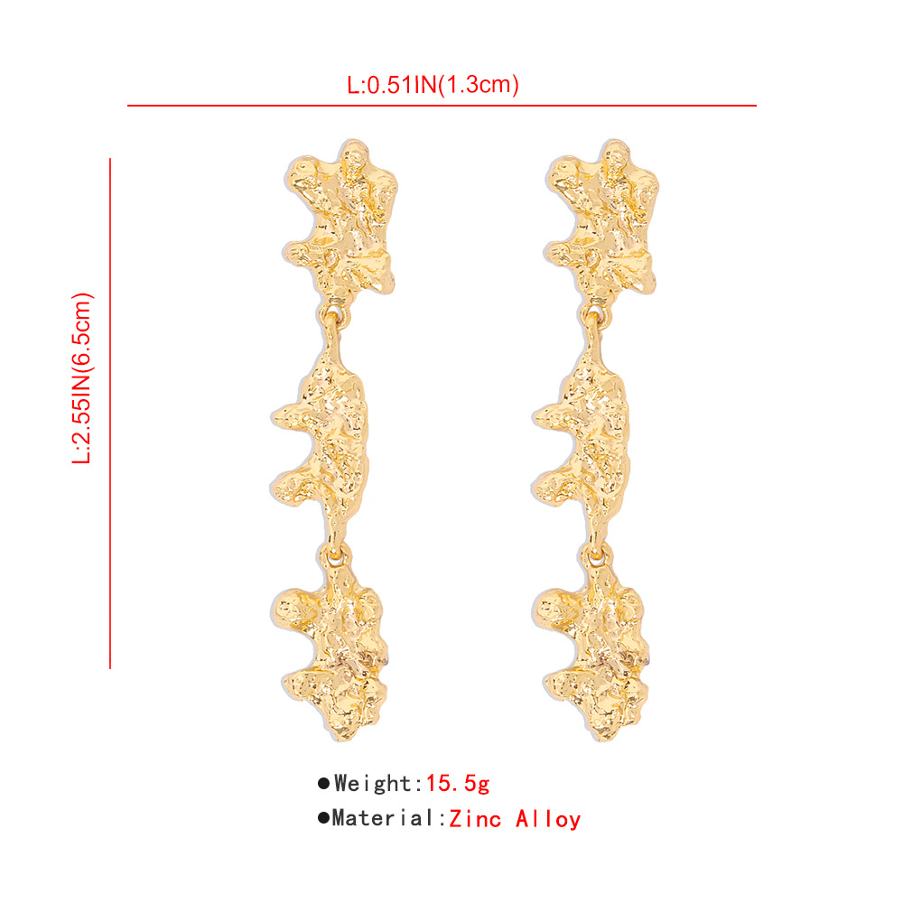 Simple Trendy Long Irregular Geometric Alloy Earrings display picture 1