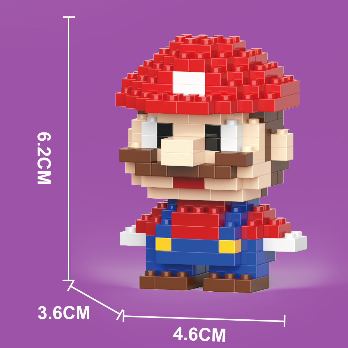 Compatible con LEGO gigante Panda flor azul lindo muñeca de dibujos animados montado bloques construcción juguete para niños puesto caja ciega al por mayor