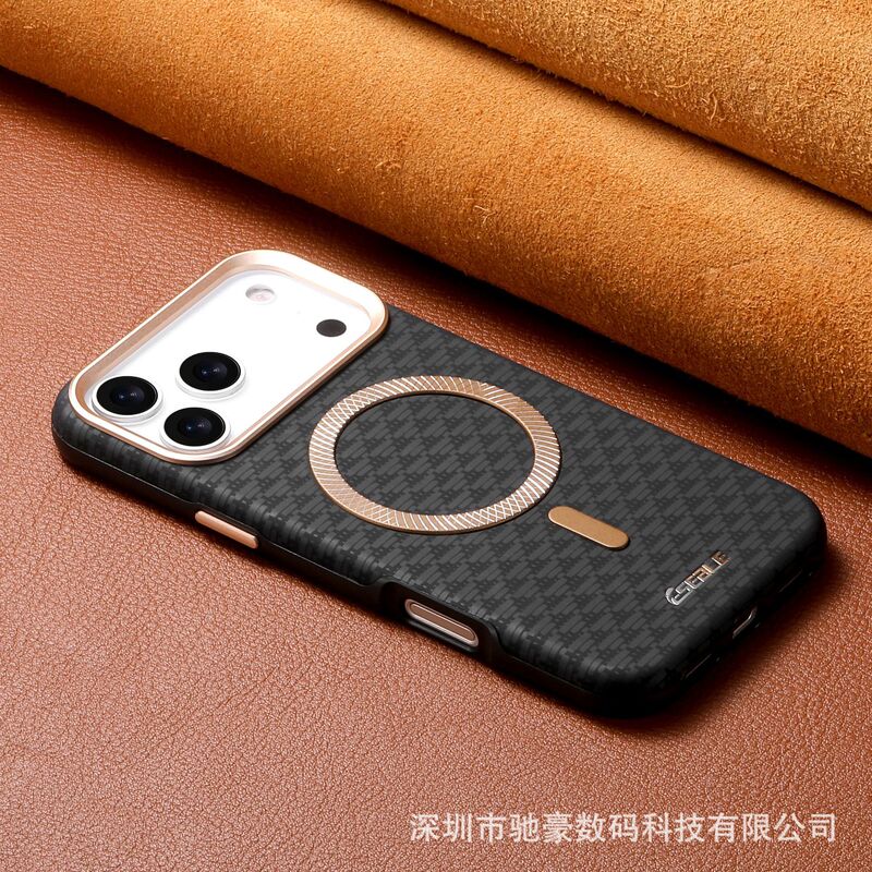 适用iPhone17promax三角山峰磁吸手机壳苹果16肤感纹理15防摔商务|undefined