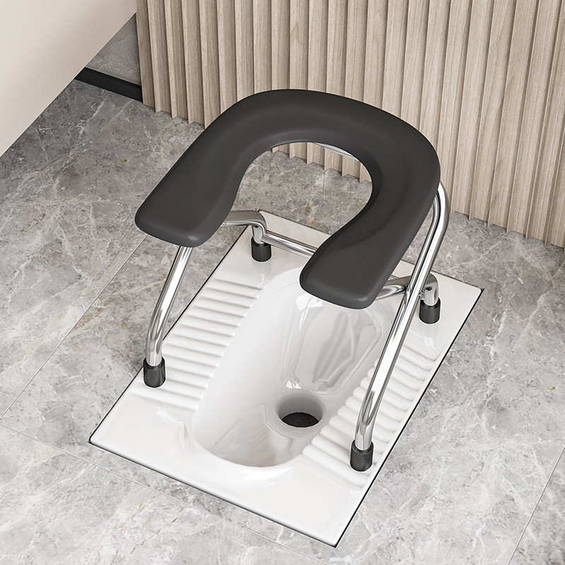 折りたたみ妊婦トイレチェア高齢者トイレ家庭用ステンレス鋼トイレチェアモバイルトイレスツールしゃがむトイレスツール|undefined