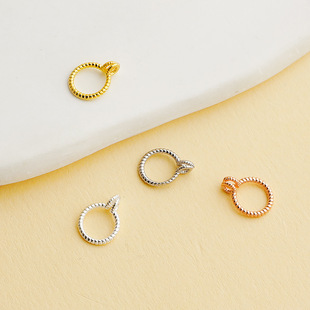 S925���y�׿�Ȧ��ƽ����DIY������朿��朿۵�������h�������