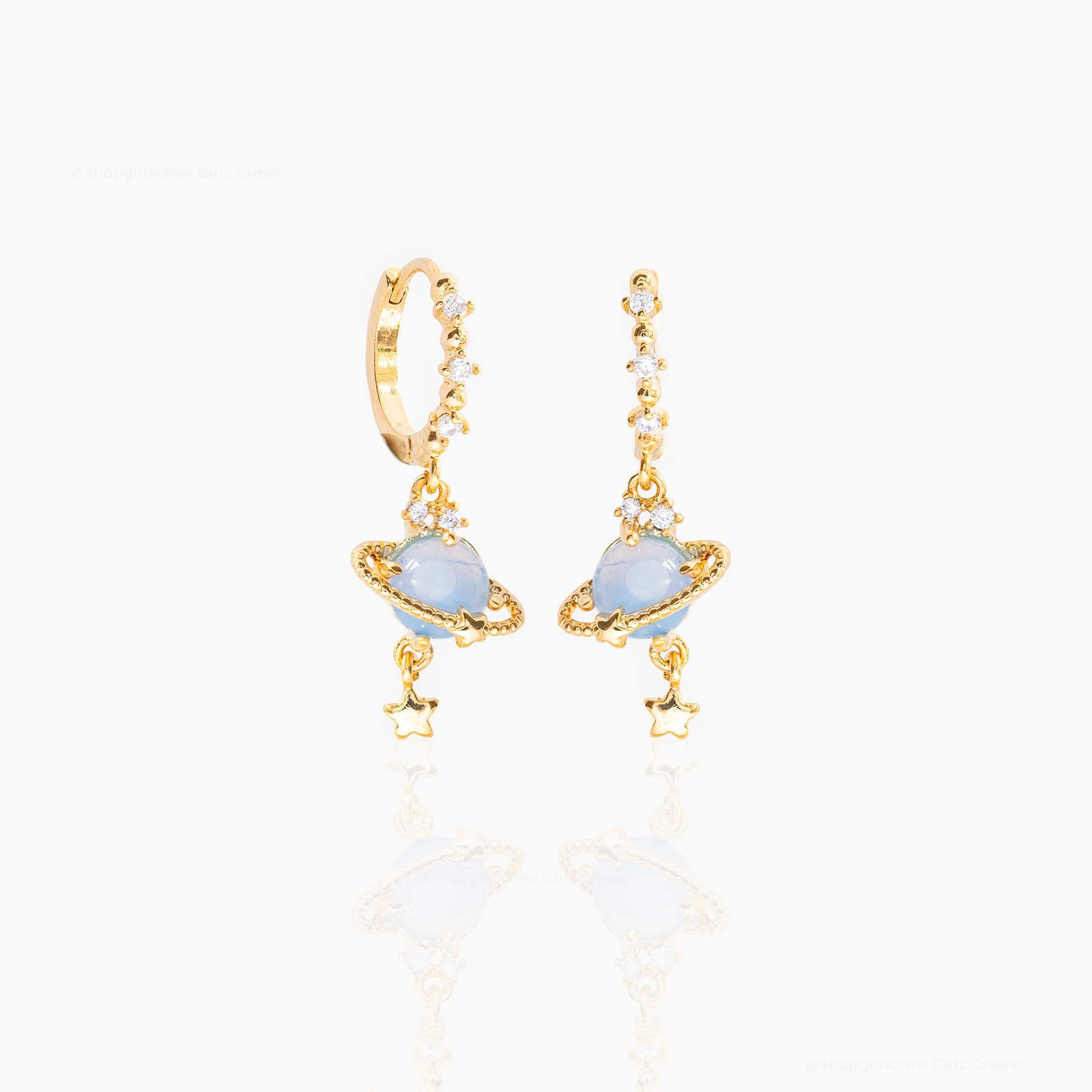 6g Weight Zircon Inlay Material Dangling Earrings Classification 1 Pair Quantity Daily Occasion Brass Material Constellation Pattern Women'S Gender Inlay Design Fashion Style Fashion Constellation Brass Inlay Zircon Dangling Earrings 1 Pair 9