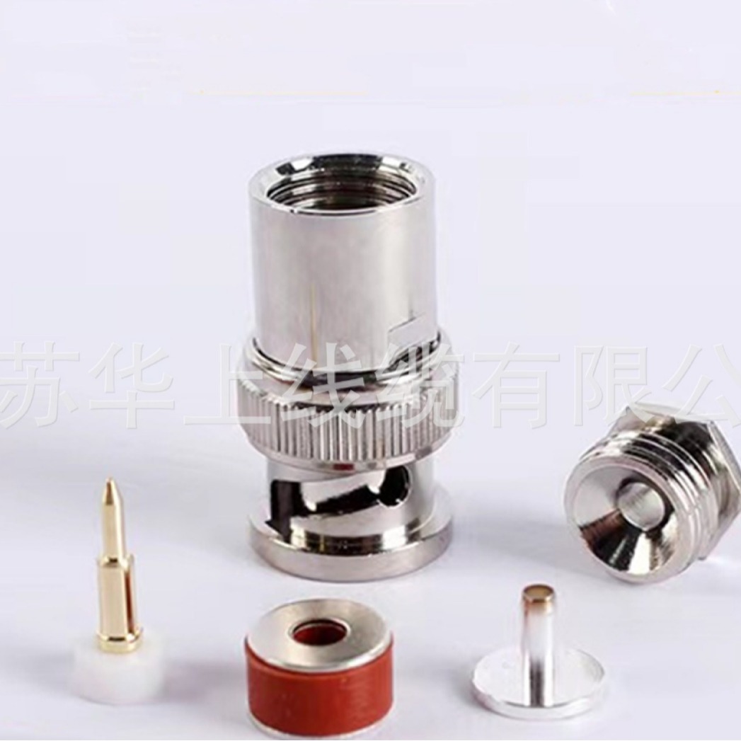 BNC-J-3 male connector five-piece socket 50-3 RG58 cable full copper nickel plated 50 ohm