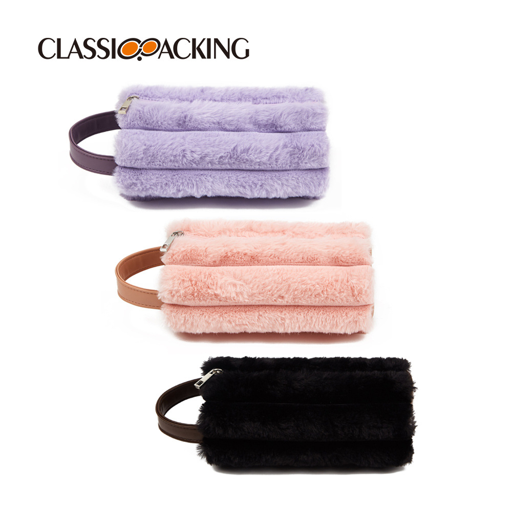 Japonés simple ins bolsa de almacenamiento de gran capacidad de alto aspecto suministros de belleza bolsa de almacenamiento multifuncional bolsa de cosméticos de felpa