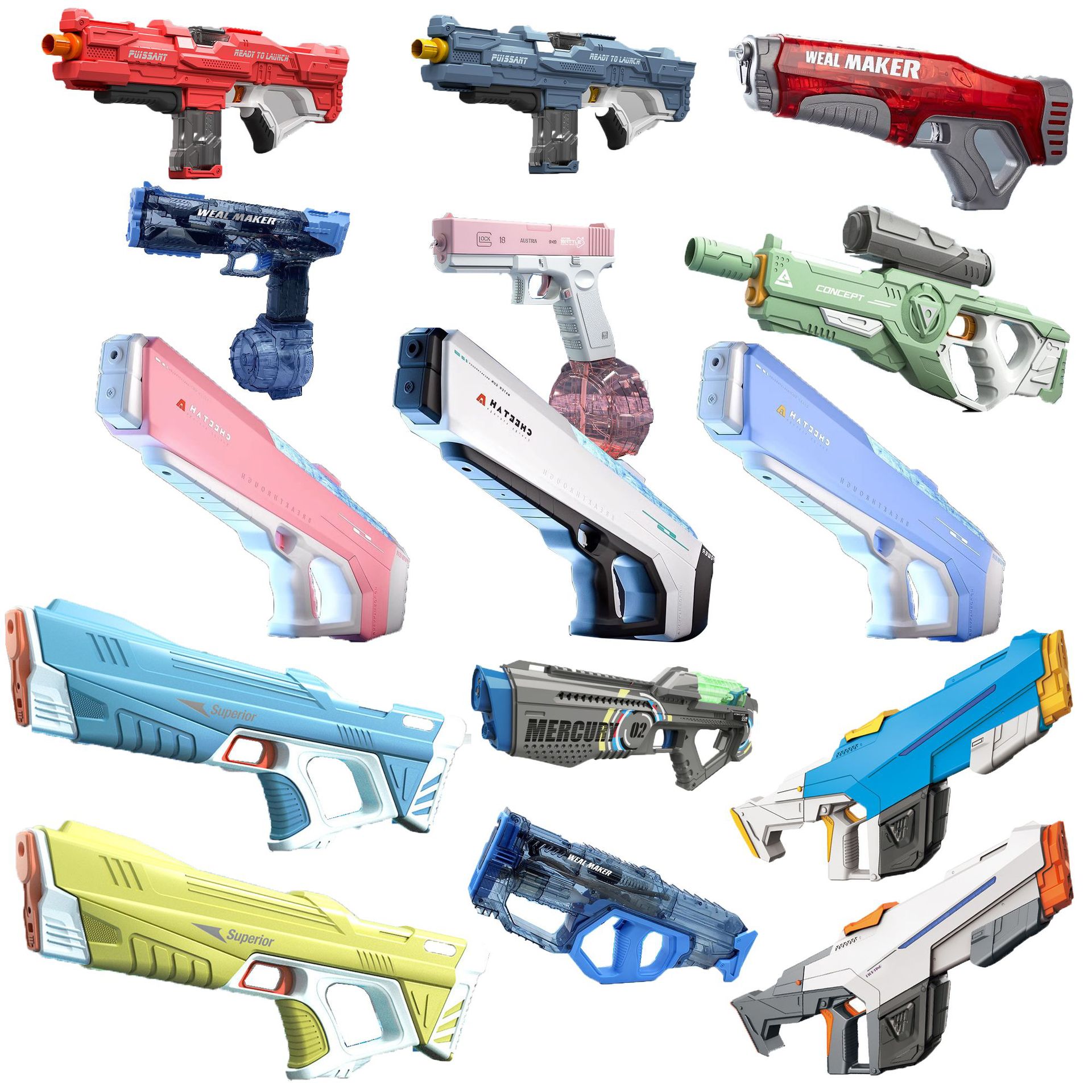 Pistola de agua eléctrica de pulso transfronterizo de alta capacidad de alta presión de agua de agua automática de absorción de agua para niños, niñas y niños pistola de juguete de agua