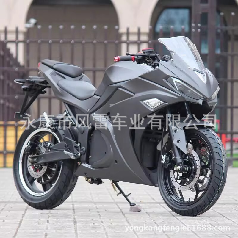 Adult 72V High-Power R3 Endurance Electric Motorcycle High-Speed Double-Seater V6 Super Large Electric Motorcycle Racing