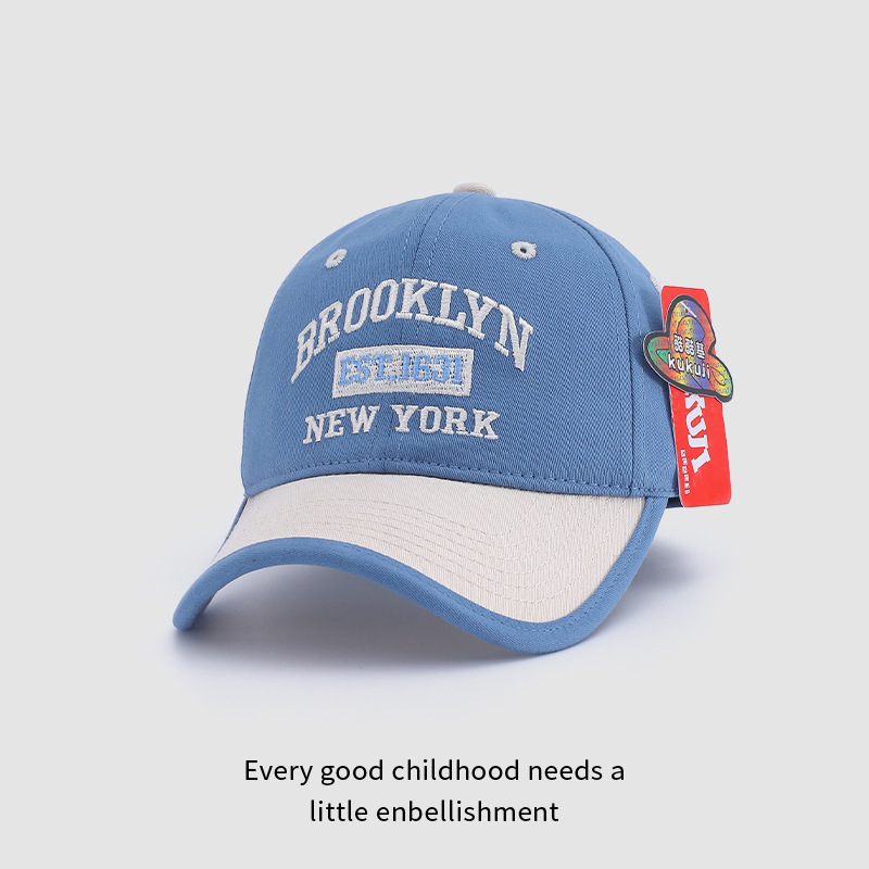 Primavera y otoño ins sombrero de béisbol para niños coreanos sombrero de verano para niñas sombrero de sol para niños casuales sombrero de boca de pato de moda