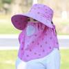 Summer breathable street sun hat, removable sun protection cream, cotton and linen, UF-protection