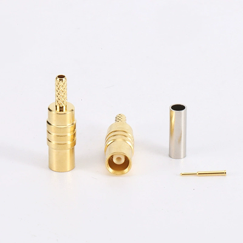 [供应射频同轴连接器MMCX-K1.0接线头全铜镀金MMCX母头连接器高频]