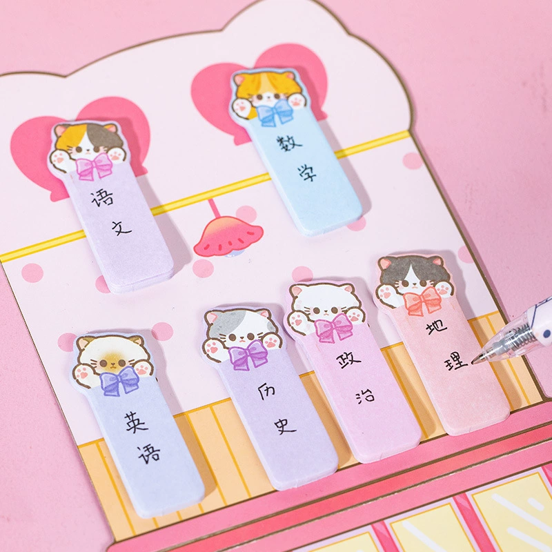 语闲 Index Post-it заметки Фanfan Cat House Series Высокая ценность Милая домашняя записка ученику N раз