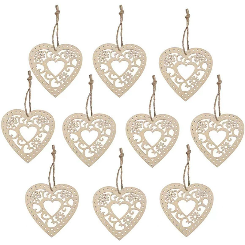 Retro design decorations from natural wood, painted pendant, simple and elegant design