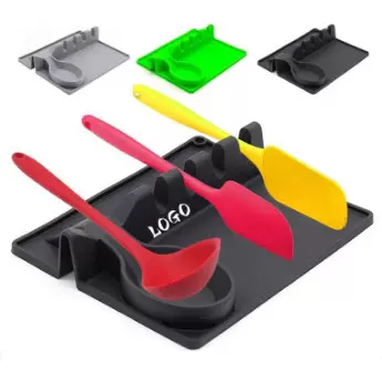 创意餐具汤勺垫 食品级硅胶家用多功能厨房锅铲置物架沥水搁勺垫