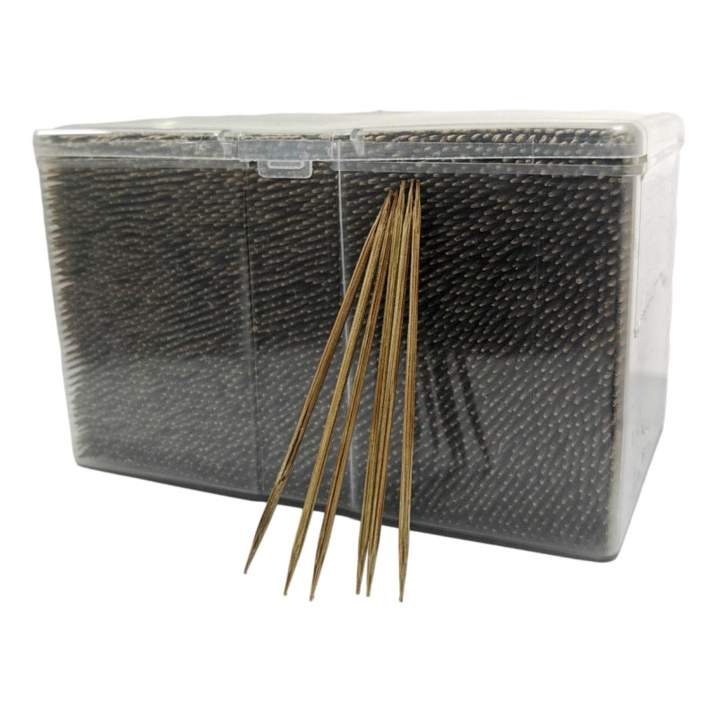 Carbonized toothpick wholesale catering hotel restaurant portable toothpick box restaurant carbonized disposable toothpick box