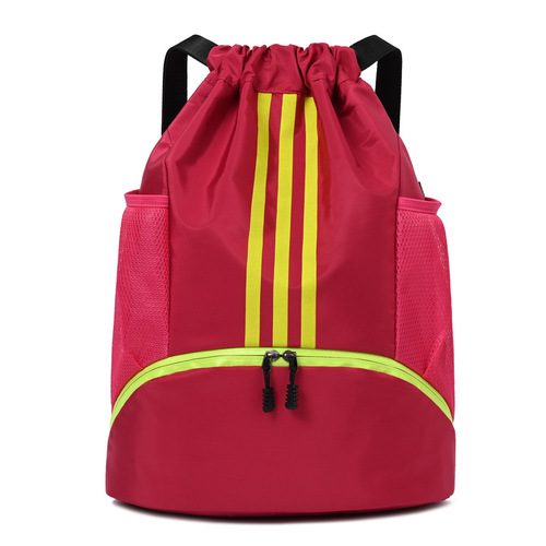 Lightweight Basketball Bag Basketball Backpack Training Backpack Soccer Bag Equipment Bag Sports Drawstring Pouch Double-Shoulder Bag for Men and Women