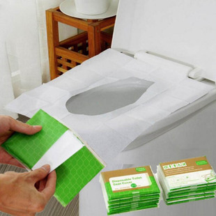 Portable paper disposable toilet seat cushion toilet toilet washer 10 pieces toilet paper English packaging