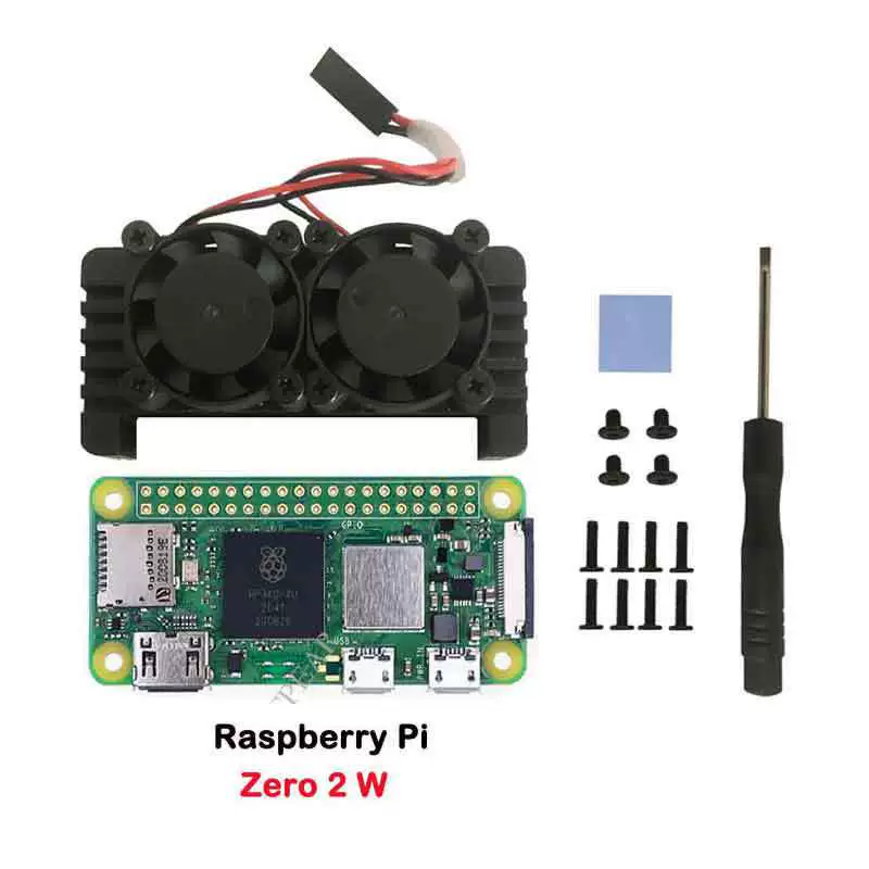 Raspberry Pi ZERO 2 W с алюминиевым корпусом для отвода тепла, Raspberry Pi Pi0 2W