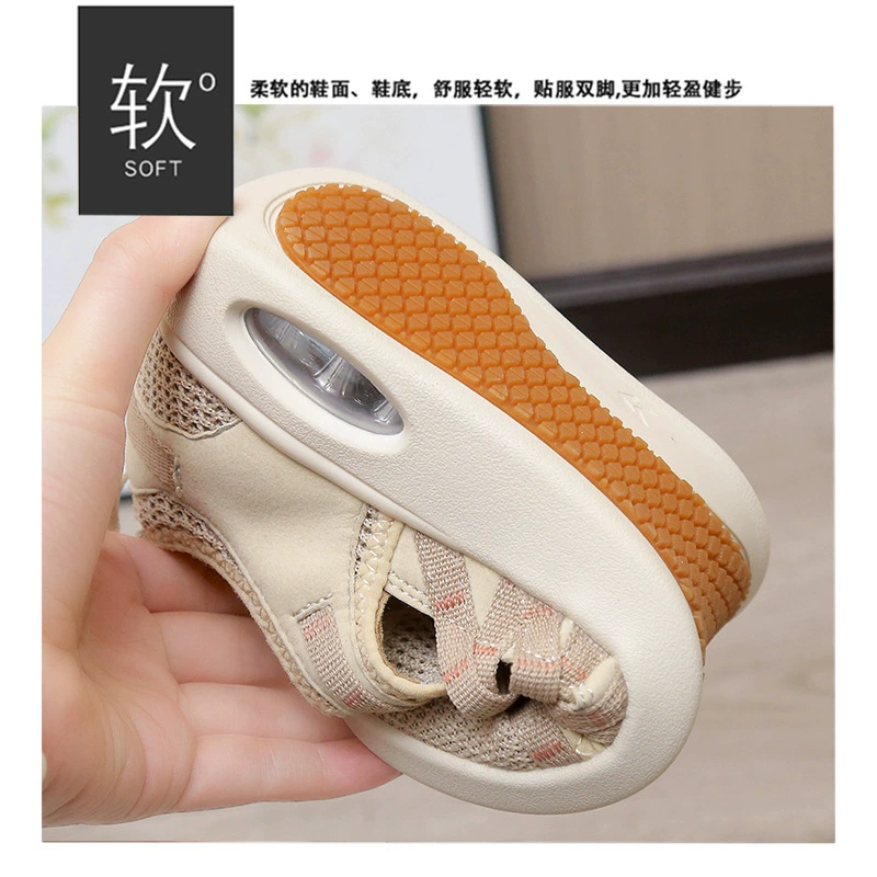 Summer soft heel, sandals, breathable casual footwear for leisure, plus size
