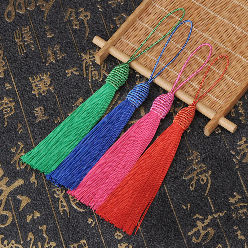 厂家直销手工编织螺丝帽流苏吊穗礼盒包装饰品螺纹小穗穗子