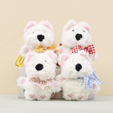 可爱蝴蝶结西高地小狗挂件卡通狗狗毛绒玩具公仔包包挂饰娃娃玩偶